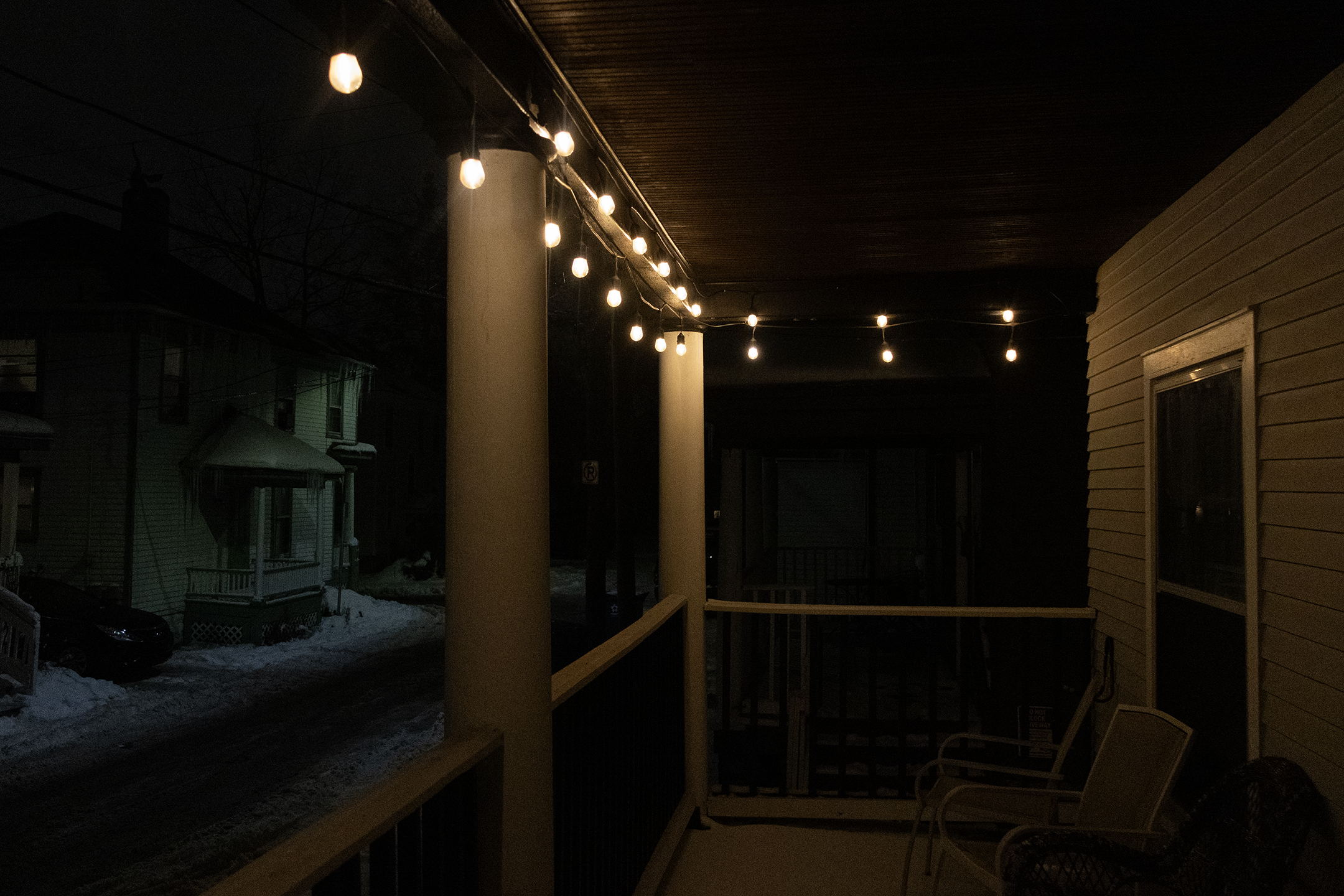 Photo of Bellevue Pl, Kalamazoo, Michigan in January 2024.